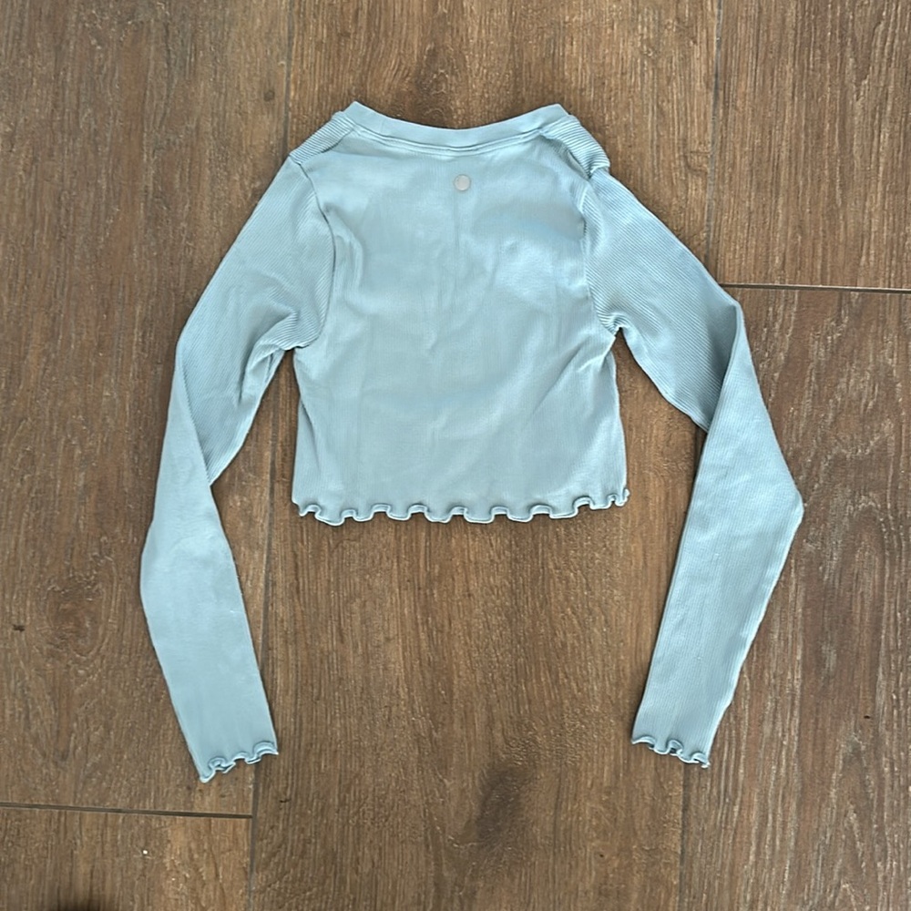 Light Blue Ribbed Two-Piece Set - Picture 4 of 8